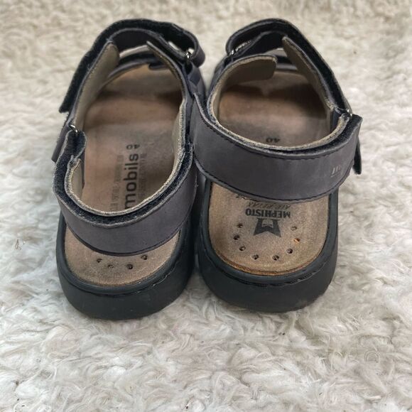 Mephisto Mobils leather gray straps sandals hook and loop Velcro straps EUR SZ40 - Picture 3 of 8